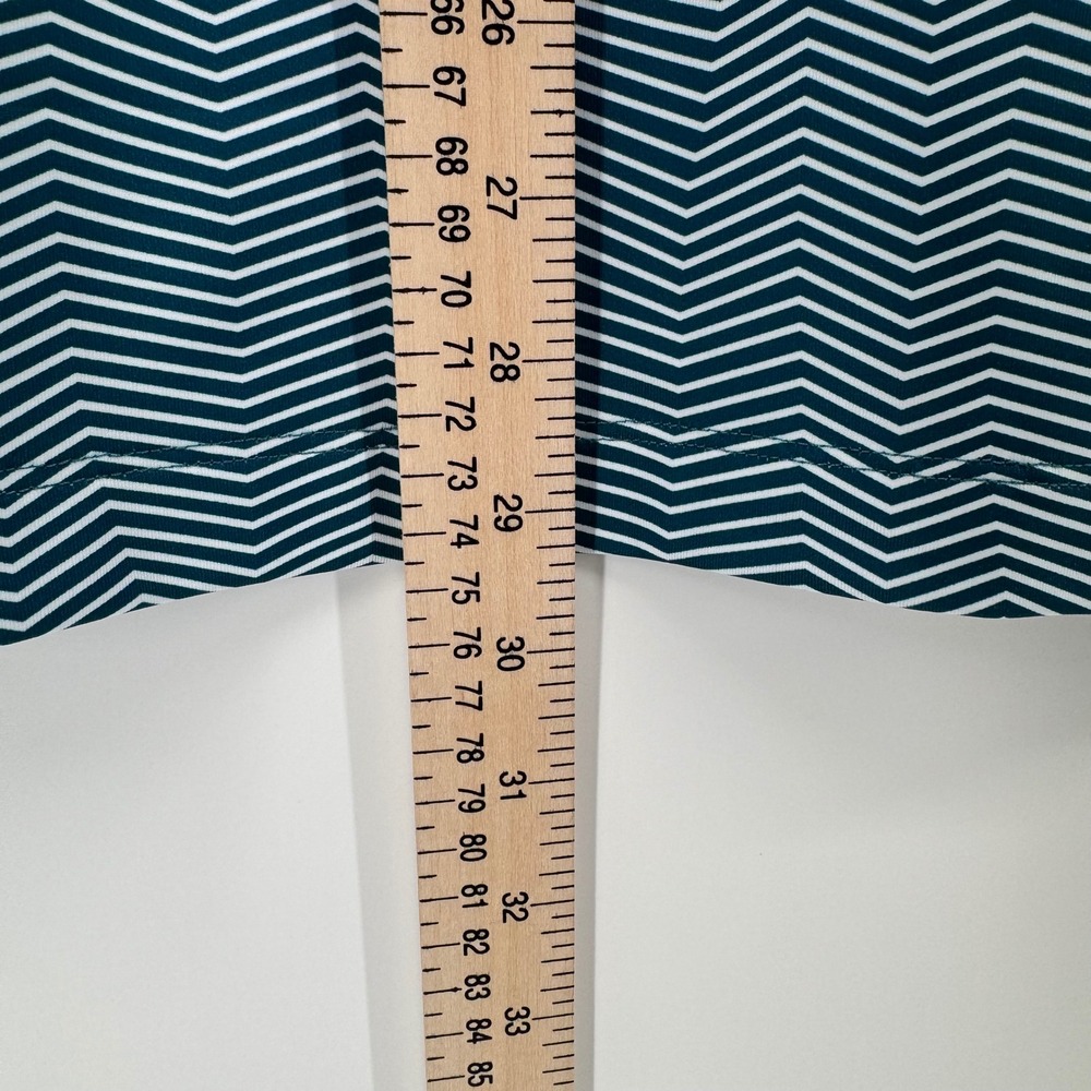 Redvanly Isola Polo Shirt Mens XL Corsair Teal Chevron Zigzag Golf R2383 NEW - Picture 2 of 15